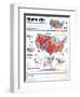 Obama Victory, Presidential Election 2008 Results by State and County-null-Framed Photographic Print