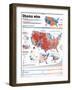 Obama Victory, Presidential Election 2008 Results by State and County-null-Framed Photographic Print