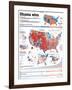 Obama Victory, Presidential Election 2008 Results by State and County-null-Framed Photographic Print