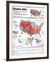 Obama Victory, Presidential Election 2008 Results by State and County-null-Framed Photographic Print