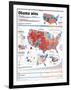 Obama Victory, Presidential Election 2008 Results by State and County-null-Framed Photographic Print