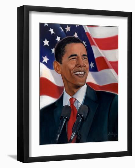 Obama-Sterling Brown-Framed Art Print