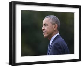 Obama-Carolyn Kaster-Framed Premium Photographic Print