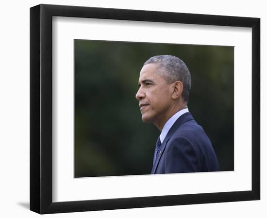 Obama-Carolyn Kaster-Framed Photographic Print