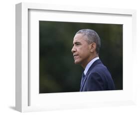 Obama-Carolyn Kaster-Framed Photographic Print