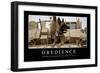 Obedience: Inspirational Quote and Motivational Poster-null-Framed Photographic Print