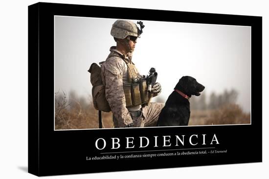 Obediencia. Cita Inspiradora Y Póster Motivacional-null-Stretched Canvas