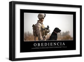 Obediencia. Cita Inspiradora Y Póster Motivacional-null-Framed Photographic Print