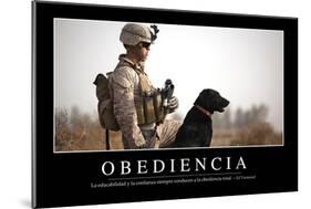 Obediencia. Cita Inspiradora Y Póster Motivacional-null-Mounted Photographic Print