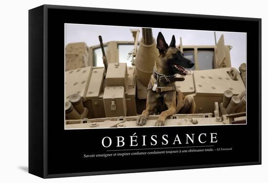 Obéissance: Citation Et Affiche D'Inspiration Et Motivation-null-Framed Stretched Canvas