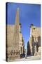 Obelisk, 25 Meters High in Front of Plyon 65 Meters Wide, Luxor Temple-Richard Maschmeyer-Stretched Canvas