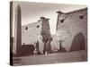 Obelisk and Colossi at the Temple of Luxor-null-Stretched Canvas