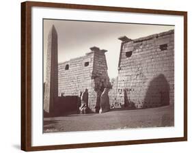 Obelisk and Colossi at the Temple of Luxor-null-Framed Photographic Print