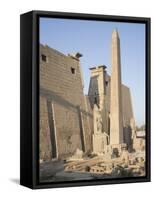 Obelisk and Pylon of Ramesses II, Luxor Temple, Luxor, Thebes, Egypt-Philip Craven-Framed Stretched Canvas