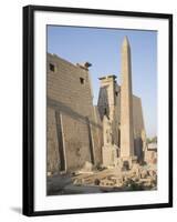 Obelisk and Pylon of Ramesses II, Luxor Temple, Luxor, Thebes, Egypt-Philip Craven-Framed Photographic Print