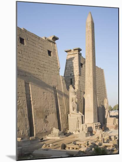 Obelisk and Pylon of Ramesses II, Luxor Temple, Luxor, Thebes, Egypt-Philip Craven-Mounted Photographic Print