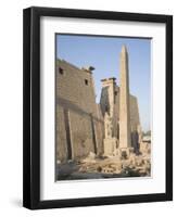 Obelisk and Pylon of Ramesses II, Luxor Temple, Luxor, Thebes, Egypt-Philip Craven-Framed Photographic Print