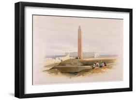 Obelisk at Alexandria, Commonly Called Cleopatra's Needle, from Egypt and Nubia, Vol.1-David Roberts-Framed Giclee Print