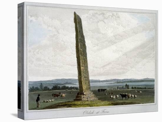 'Obelisk at Forres', Moray, Scotland, 1821-William Daniell-Stretched Canvas