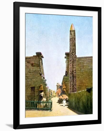 Obelisk at the Temple of Rameses Ii, Luxor, Egypt, 20th Century-null-Framed Giclee Print