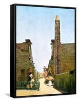 Obelisk at the Temple of Rameses Ii, Luxor, Egypt, 20th Century-null-Framed Stretched Canvas