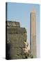 Obelisk, Great Hypostyle Hall, Great Temple of Amun, Karnak Temple Complex, Luxor, Thebes-null-Stretched Canvas