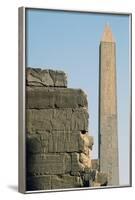 Obelisk, Great Hypostyle Hall, Great Temple of Amun, Karnak Temple Complex, Luxor, Thebes-null-Framed Photographic Print