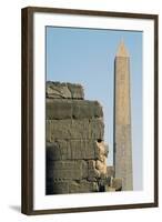 Obelisk, Great Hypostyle Hall, Great Temple of Amun, Karnak Temple Complex, Luxor, Thebes-null-Framed Photographic Print