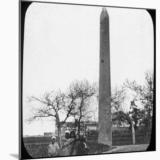 Obelisk, Heliopolis, Egypt, C1890-Newton & Co-Mounted Photographic Print