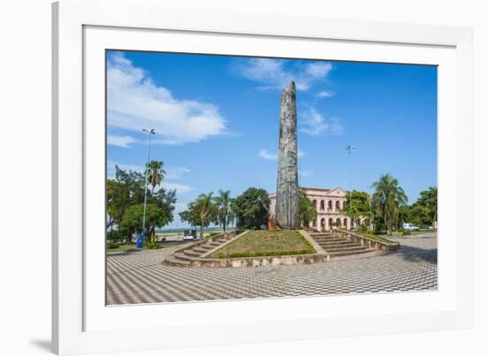 Obelisk in Front of the Pink Cabildo-Michael Runkel-Framed Photographic Print