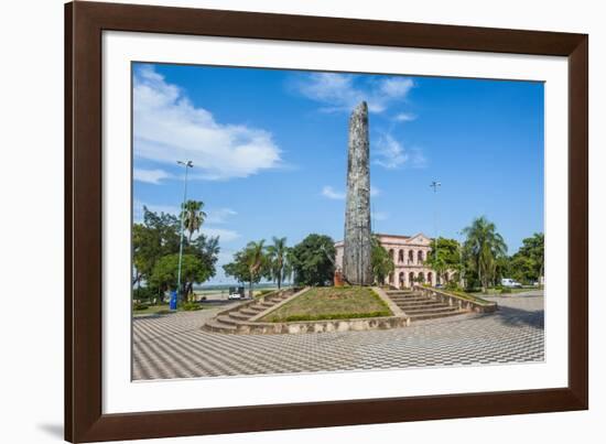 Obelisk in Front of the Pink Cabildo-Michael Runkel-Framed Photographic Print