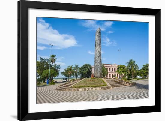 Obelisk in Front of the Pink Cabildo-Michael Runkel-Framed Photographic Print