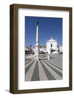 Obelisk in the Praca do Marques de Pombal, Vila Real de Santo Antonio, Algarve, Portugal, Europe-Stuart Black-Framed Photographic Print