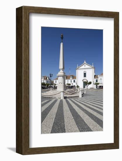 Obelisk in the Praca do Marques de Pombal, Vila Real de Santo Antonio, Algarve, Portugal, Europe-Stuart Black-Framed Photographic Print