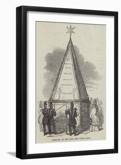 Obelisk in the Rue Des Vieillards-null-Framed Giclee Print