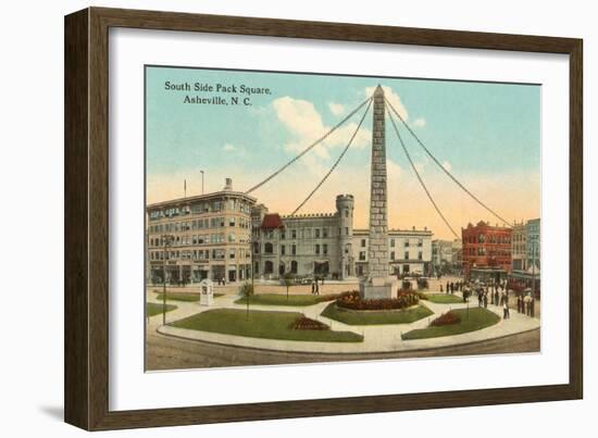 Obelisk in Town Square, Asheville, North Carolina-null-Framed Art Print