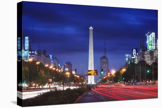Obelisk of Buenos Aires and Avenida 9 De Julio-Jon Hicks-Stretched Canvas