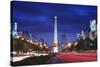 Obelisk of Buenos Aires and Avenida 9 De Julio-Jon Hicks-Stretched Canvas