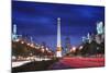 Obelisk of Buenos Aires and Avenida 9 De Julio-Jon Hicks-Mounted Photographic Print