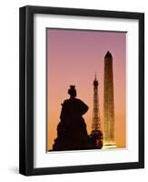 Obelisk of Luxor and Eiffel Tower-Marco Cristofori-Framed Premium Photographic Print