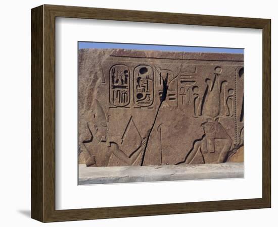 Obelisk of Ramesses II, Tanis, Detail-null-Framed Giclee Print