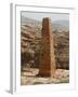 Obelisk on Attuf Ridge, Petra, Jordon. 1st C. B.C. Carved Rock, 6 Metres High-null-Framed Photo