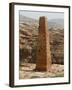 Obelisk on Attuf Ridge, Petra, Jordon. 1st C. B.C. Carved Rock, 6 Metres High-null-Framed Photo