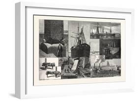 Obelisk, the Process Removal from Dessoug from Sketches F.S. Cozzens, 1880, USA-null-Framed Giclee Print