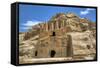 Obelisk Tomb (Upper Structure), Bab As-Sig Triclinium (Lower Structure), Petra, Jordan, Middle East-Richard Maschmeyer-Framed Stretched Canvas