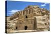 Obelisk Tomb (Upper Structure), Bab As-Sig Triclinium (Lower Structure), Petra, Jordan, Middle East-Richard Maschmeyer-Stretched Canvas