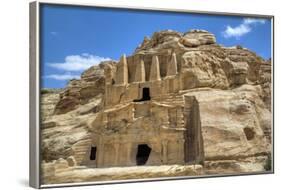 Obelisk Tomb (Upper Structure), Bab As-Sig Triclinium (Lower Structure), Petra, Jordan, Middle East-Richard Maschmeyer-Framed Photographic Print