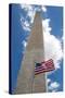 Obelisk with American Flag in National Mall, Washington Monument-mrcmos-Stretched Canvas