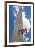 Obelisk with American Flag in National Mall, Washington Monument-mrcmos-Framed Photographic Print