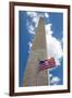 Obelisk with American Flag in National Mall, Washington Monument-mrcmos-Framed Photographic Print